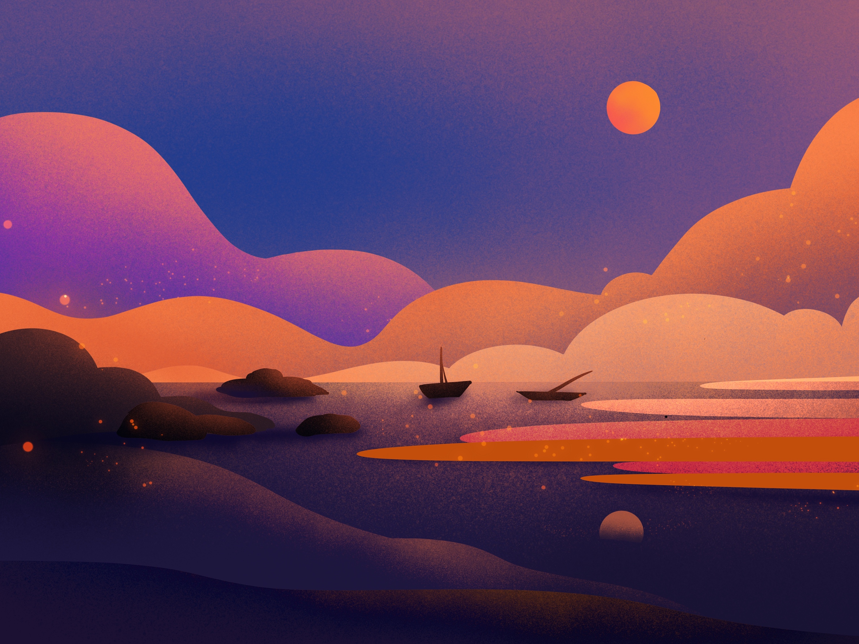 扁平插画 深圳的云系列印象