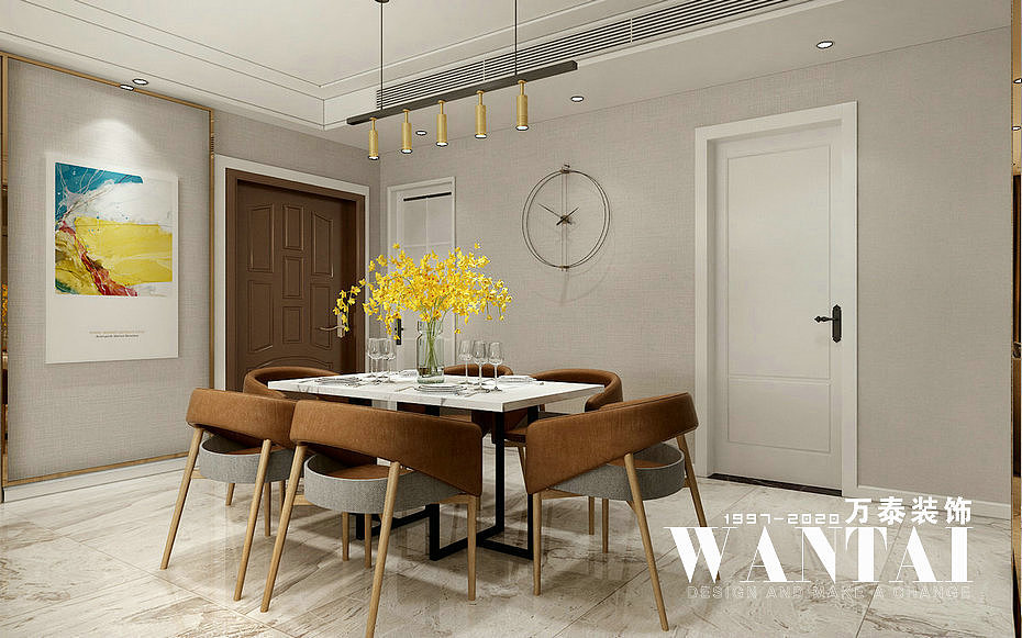 泰安装修公司 | 绿地云水谣151m²现代轻奢装修效果图