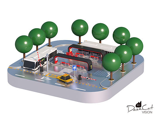 呆猫小镇——巴士车站