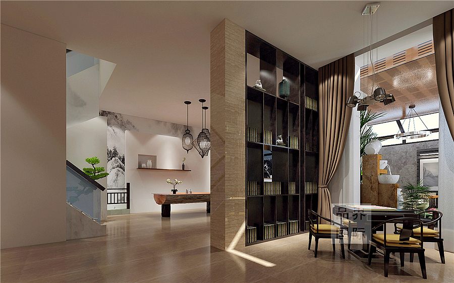郑州品界设计丨思念果岭950平独栋后现代设计效果图（图ZMTc1OTg3MjA4） - 家装设计 - 站酷设计师淡墨淸彩原创素材 - 站酷ZCOOL
