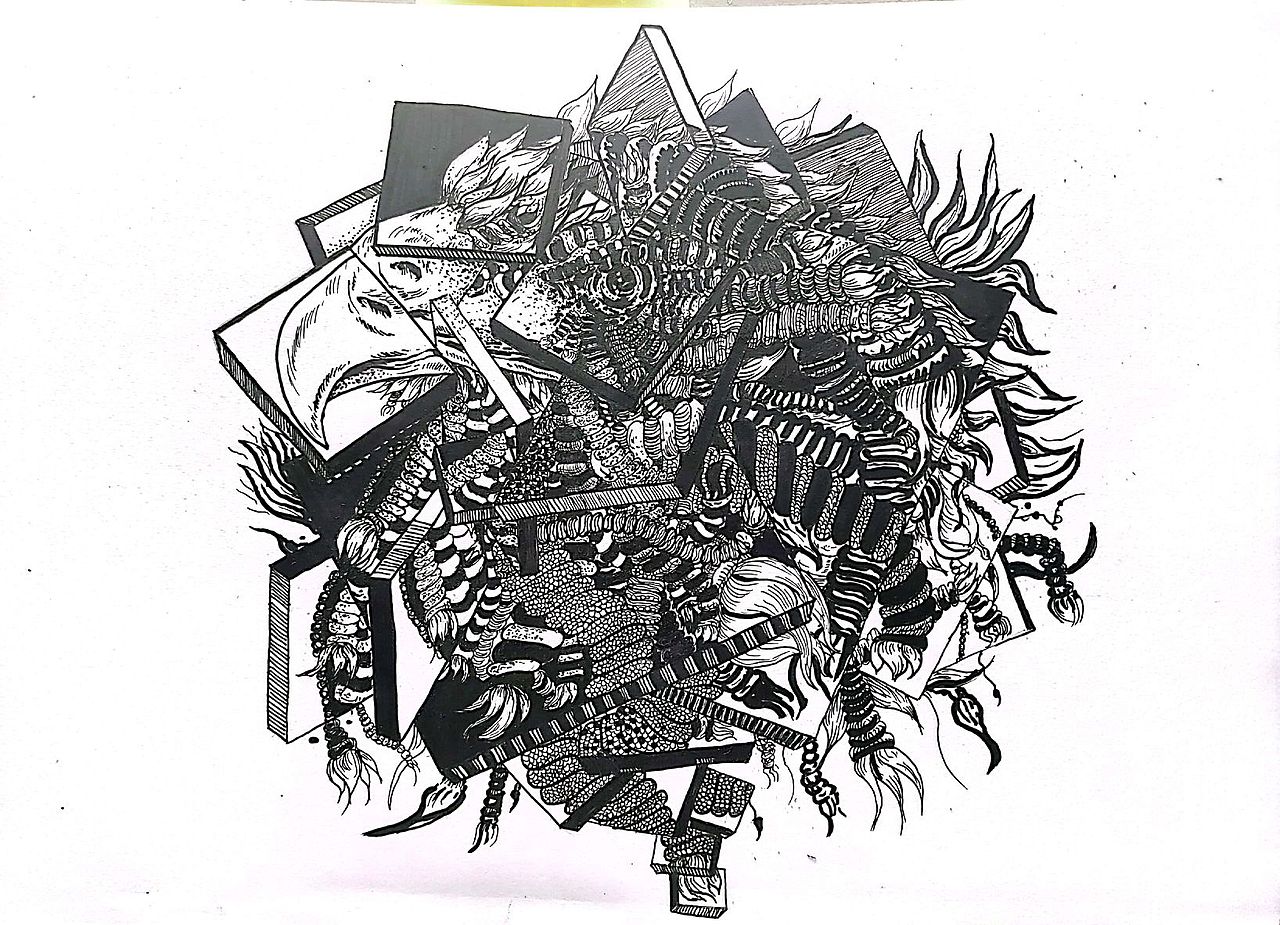 手绘（黑白装饰画，速写）