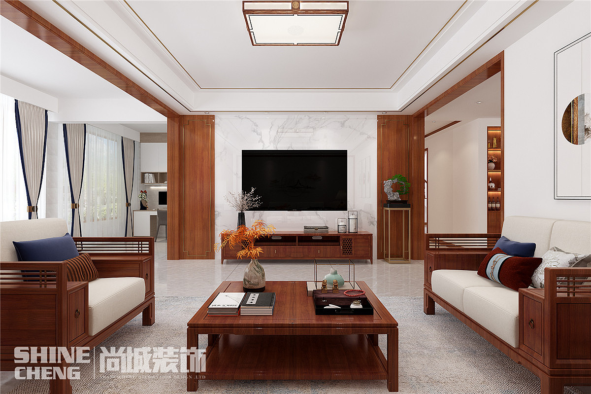 肥城世纪豪庭160㎡顶加阁新中式风格装修设计案例（图ZMjY4OTQ4OTQ4） - 文案/策划 - 站酷设计师Z25890727原创素材 - 站酷ZCOOL