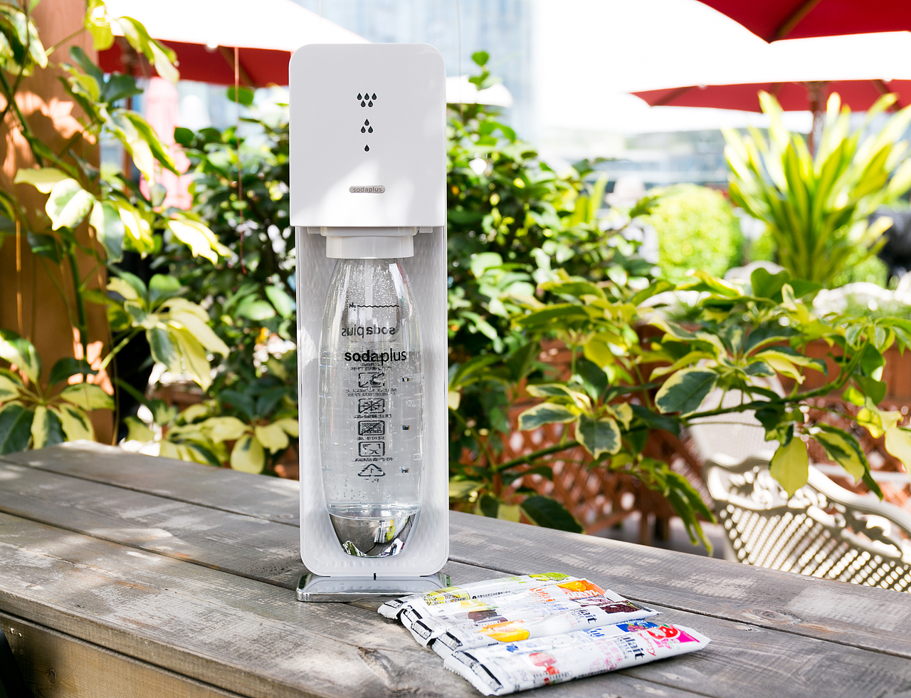 苏打水机户外拍摄