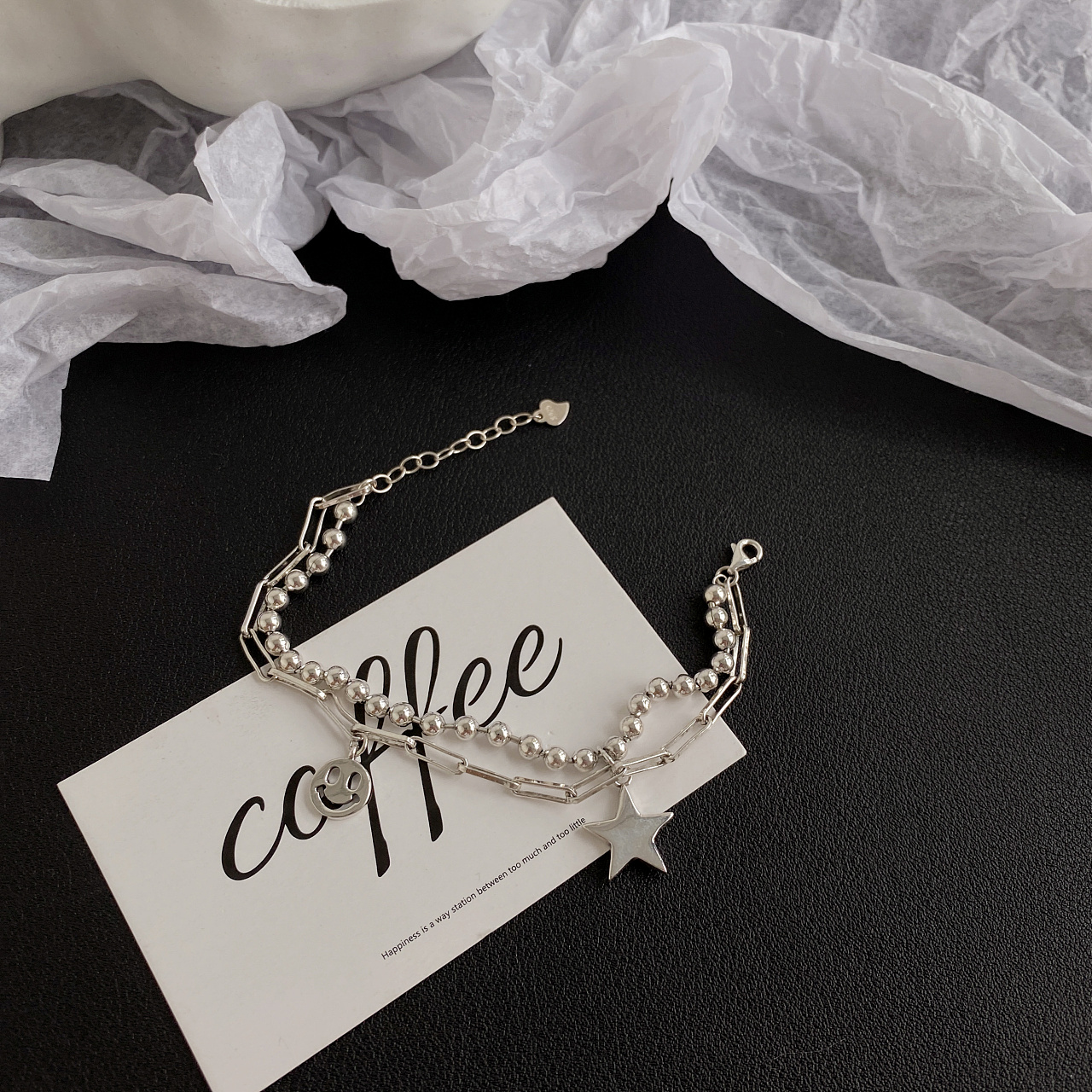 ins冷淡风黑白风耳环耳钉耳饰项链首饰泰银产品拍摄