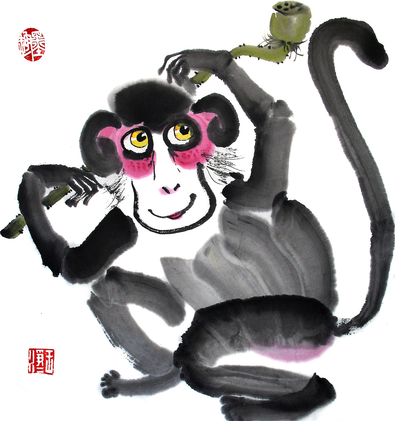 十二生肖卡萌宣纸水墨画（套图）（图ZMTA0NzAwODky） - 儿童插画 - 站酷设计师画儿晴天原创素材 - 站酷ZCOOL