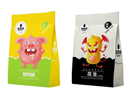 “巨齿国”零食包装形象设计