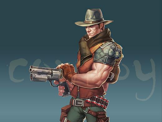 牛仔（个人主页-ZMjUwOTc3Njg=） - 游戏原画 - 站酷设计师咖啡色的节奏原创素材 - 站酷ZCOOL