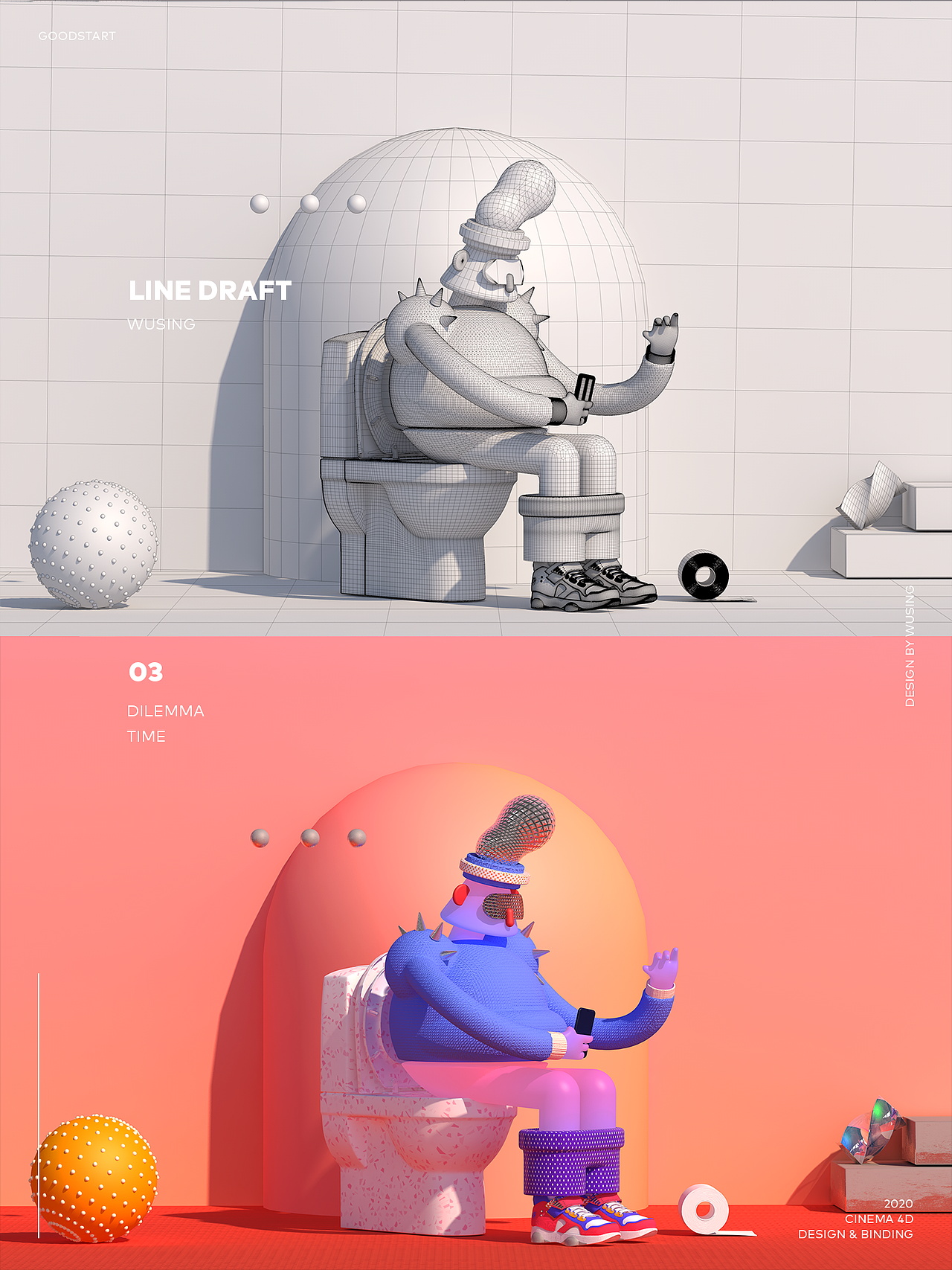 CINEMA 4D 生活的小琐事（图ZMjA0MjU3NjQw） - 场景 - 站酷设计师W伍拾壹原创素材 - 站酷ZCOOL