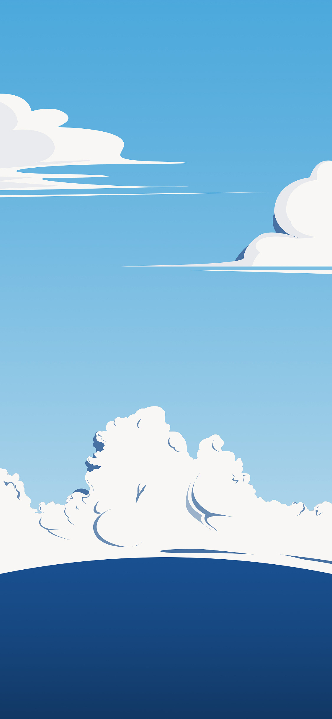 手机壁纸之蓝天大海|插画|创作习作|七棋 - 原创作品 - 站酷 (zcool)