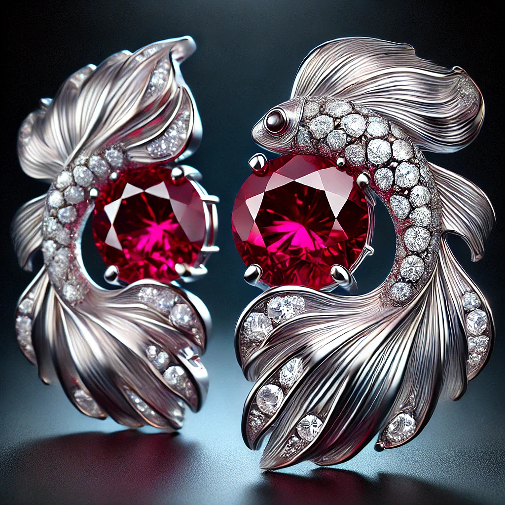 鸿运当头，锦鲤跃耳（纯设计）（图ZMzc2MDkxMzYw） - 首饰设计 - 站酷设计师猫朵设计原创素材 - 站酷ZCOOL