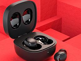 无线蓝牙耳机产品场景渲染图