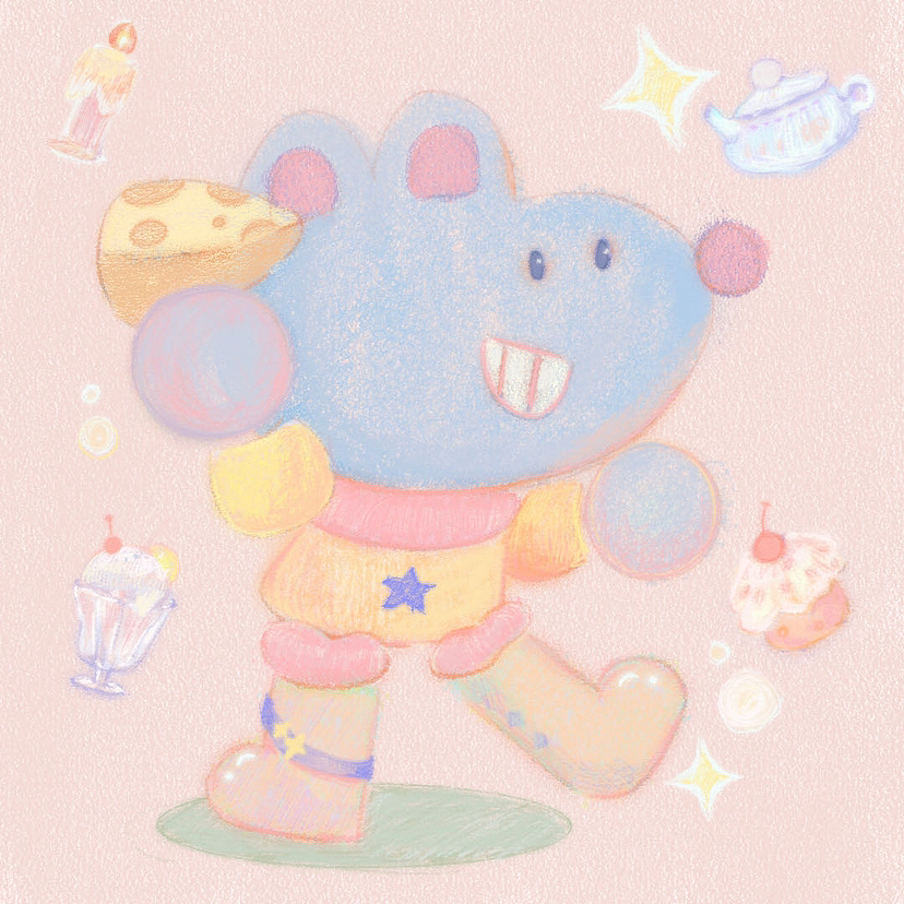 治愈彩铅小动物