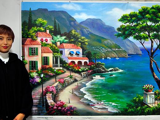 学员辉子墙绘练习作