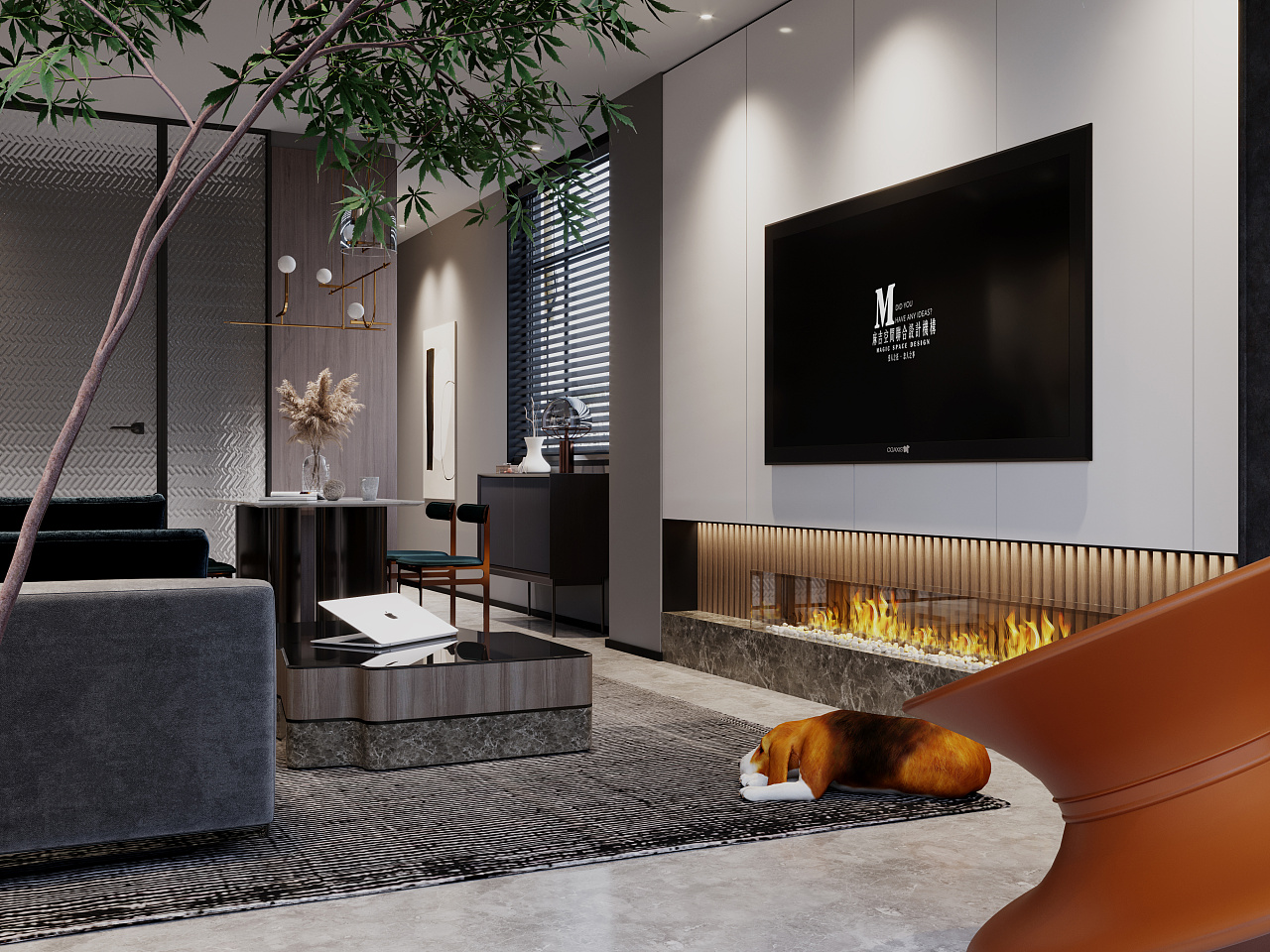 麻吉设计|现代风格——广州市海珠区效果图|空间|家装设计|麻吉空间