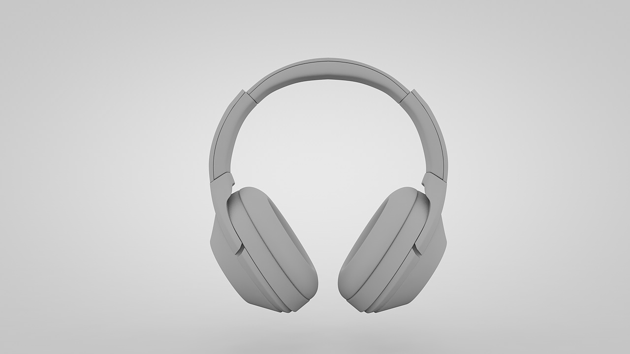 头戴耳机的c4d建模