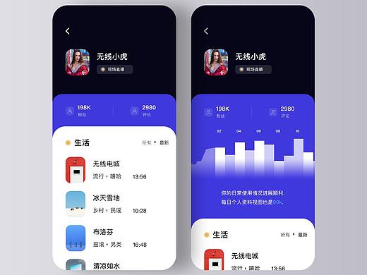 音乐、广播、阅读集一体APP界面设计