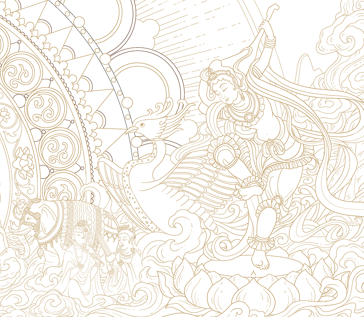 敦煌长卷插画设计