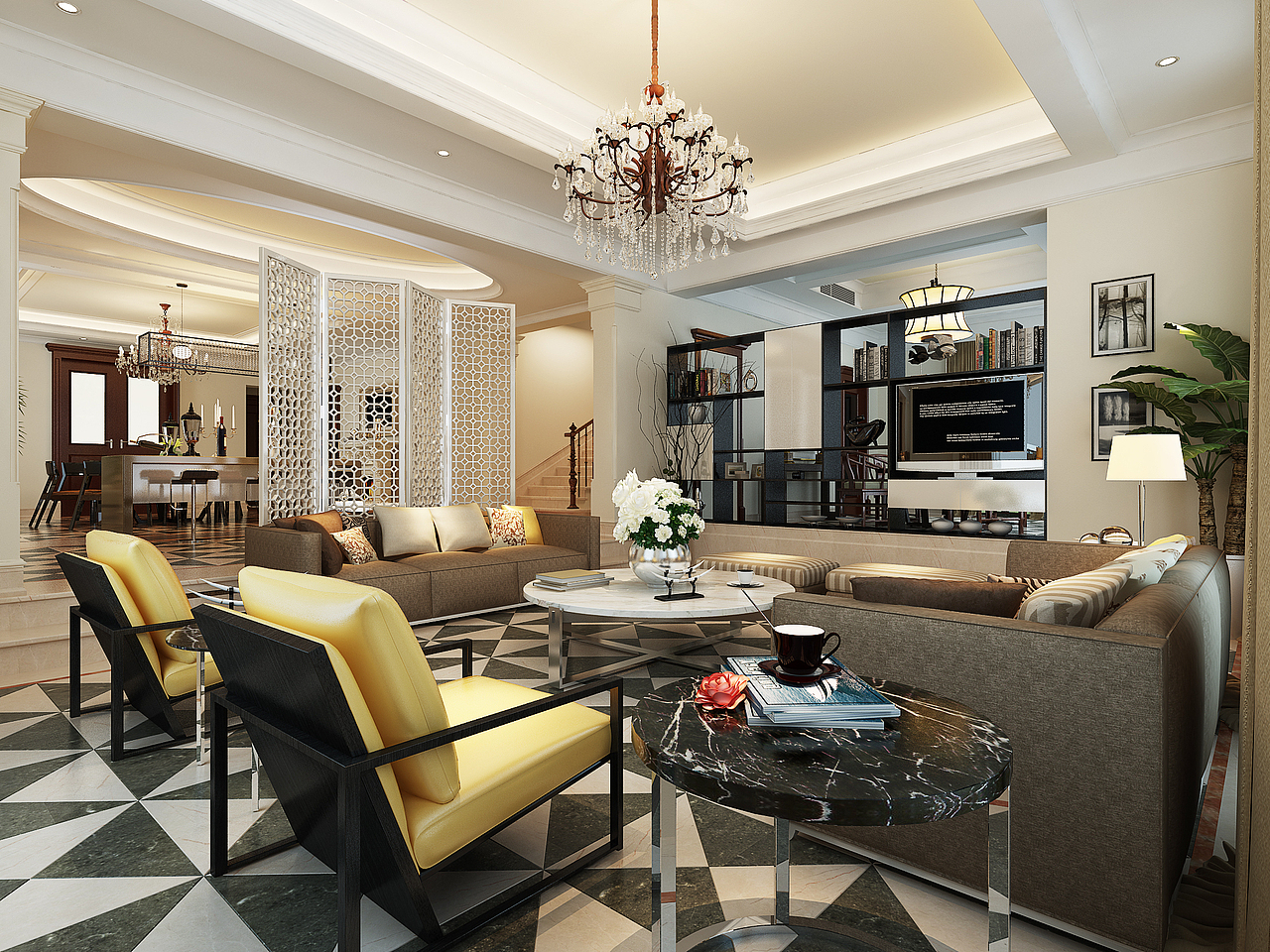 丹东方林装饰150平米装修效果图