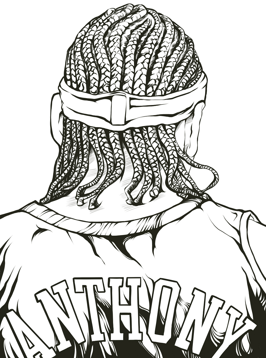 球星插画 甜瓜 安东尼