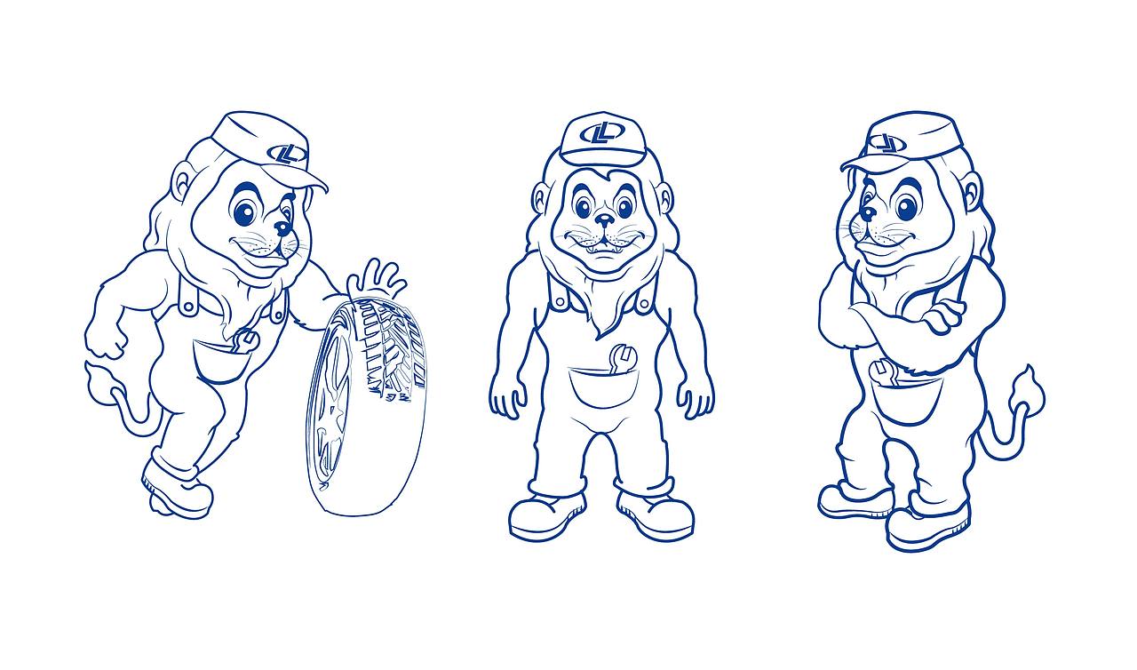 玲珑轮胎卡通形象设计