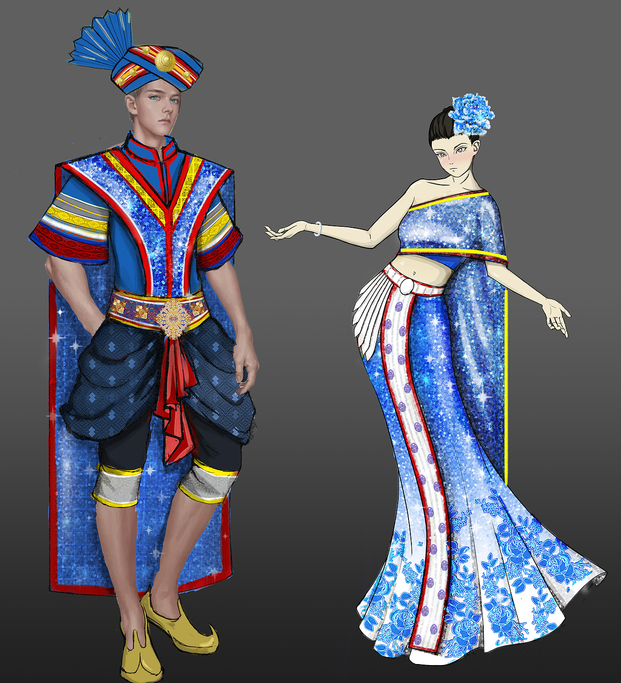 傣族服装1（图ZMjQ0ODA1Mjc2） - 其他服装 - 站酷设计师蛋黄HH原创素材 - 站酷ZCOOL