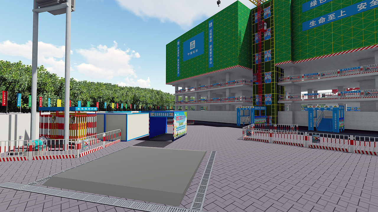 一组简单的工地效果图