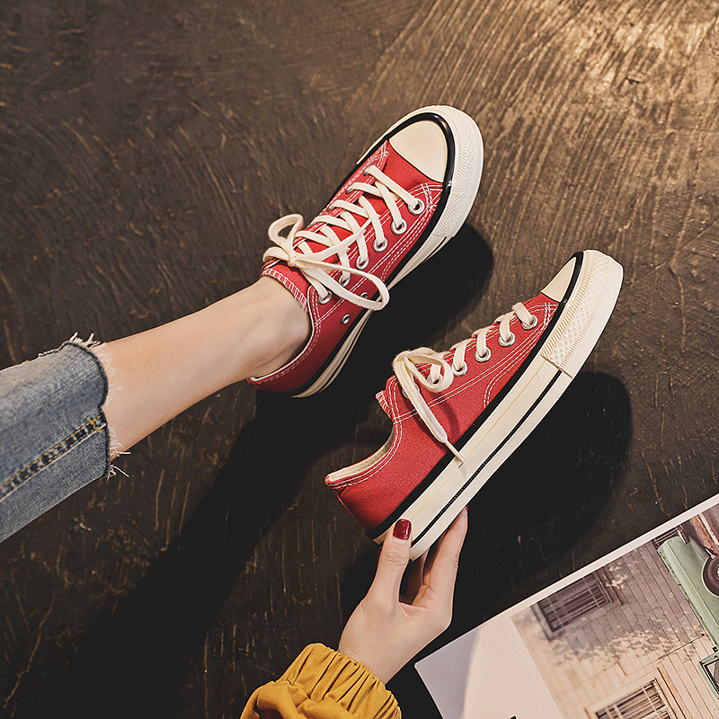 小白鞋#帆布鞋#复古景2020