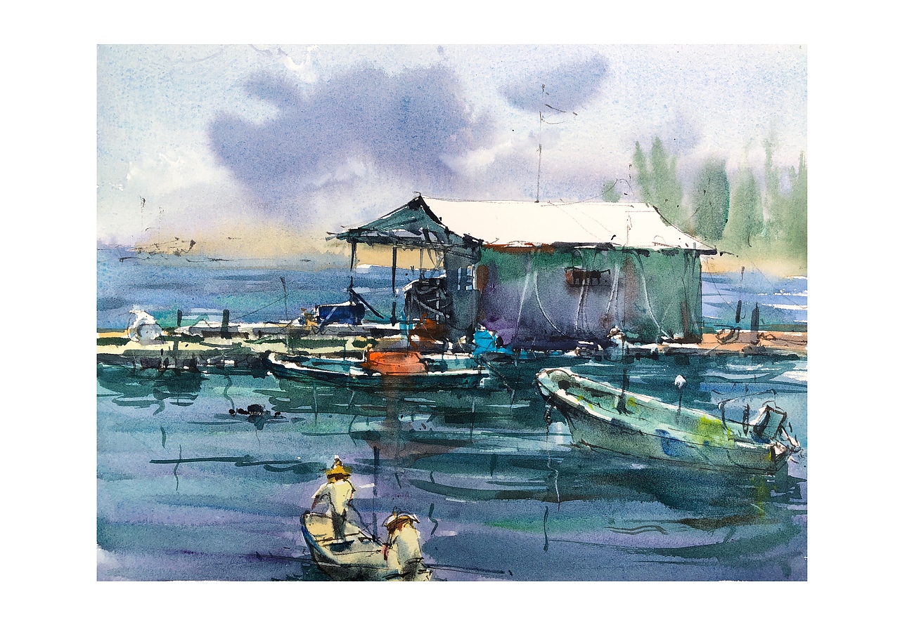 水彩风景写生如何取舍?