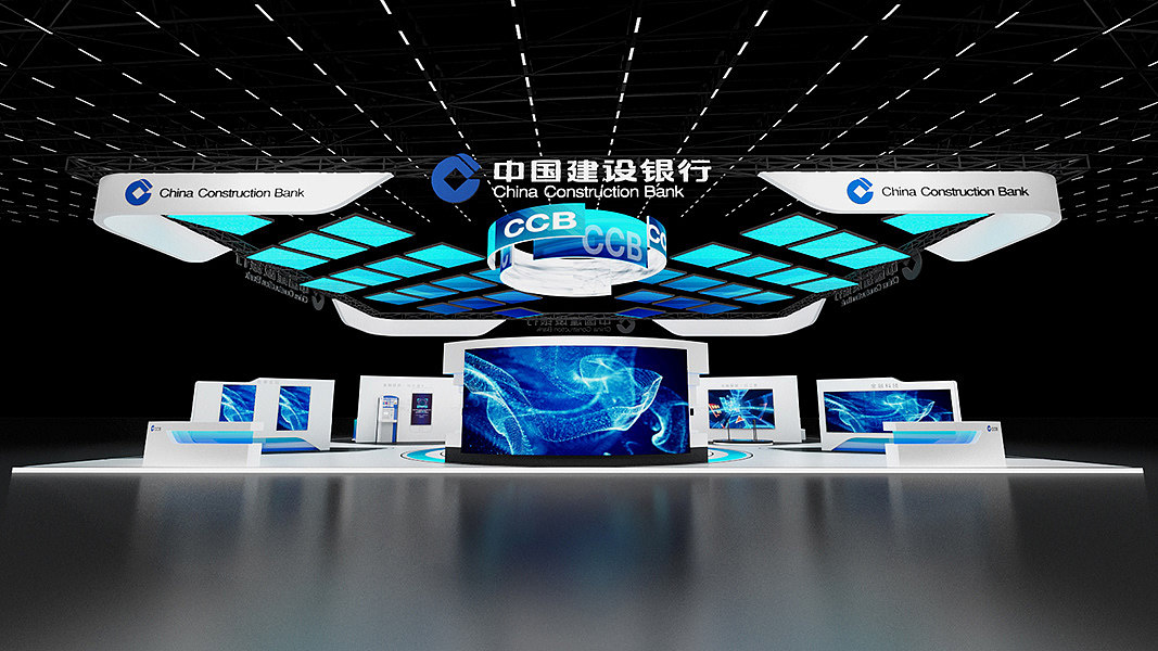 中国银行展位设计 3D效果图设计（图ZMTkzMDQzMzQ4） - 其他三维 - 站酷设计师艺汇设计原创素材 - 站酷ZCOOL