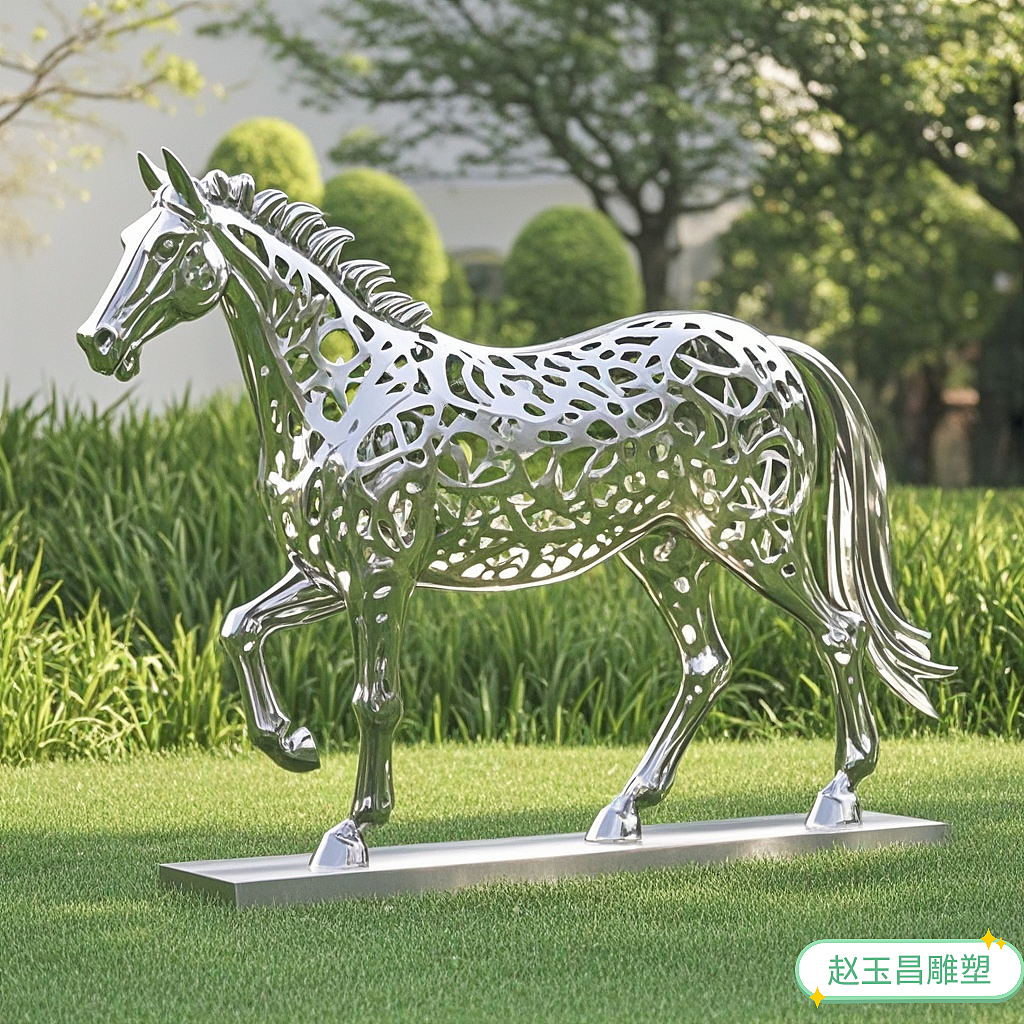 不锈钢镂空马雕塑艺术欣赏（图ZMzc2MTI2MTg0） - 雕塑 - 站酷设计师石头记雕塑原创素材 - 站酷ZCOOL