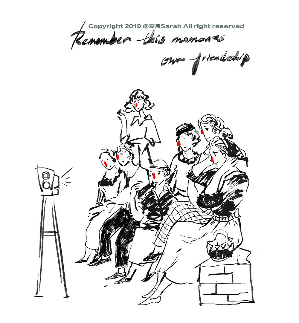 黑白插画原创—红鼻子（图ZMTUyMzE3Njky） - 绘画 - 站酷设计师夏月sarah原创素材 - 站酷ZCOOL