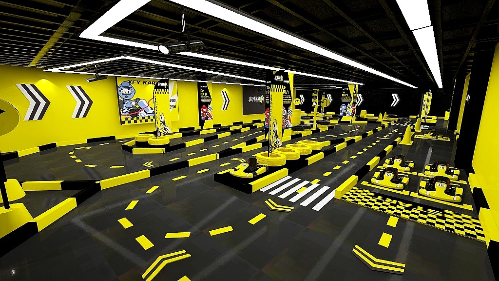 卡丁车店铺效果图