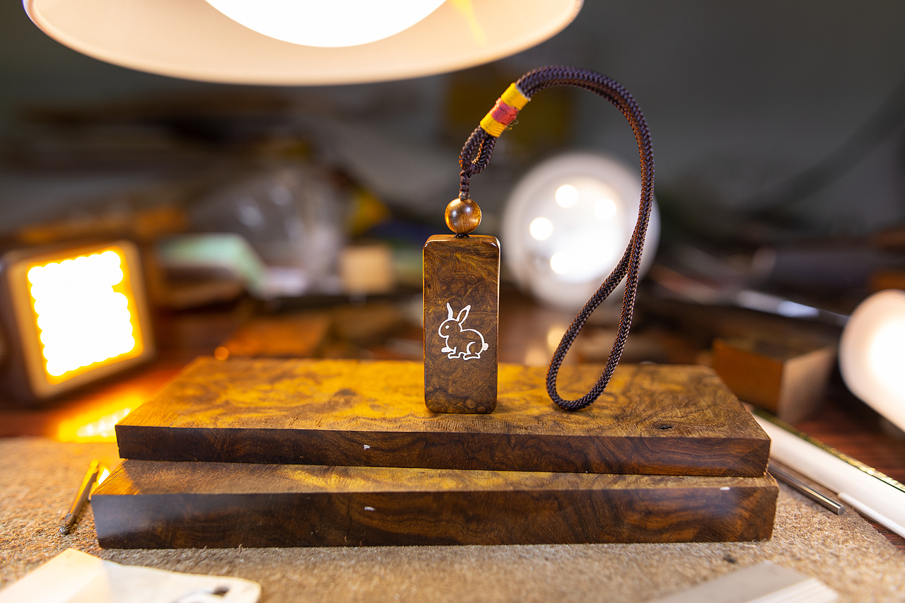 沙漠铁木瘤疤料嵌银-琴心