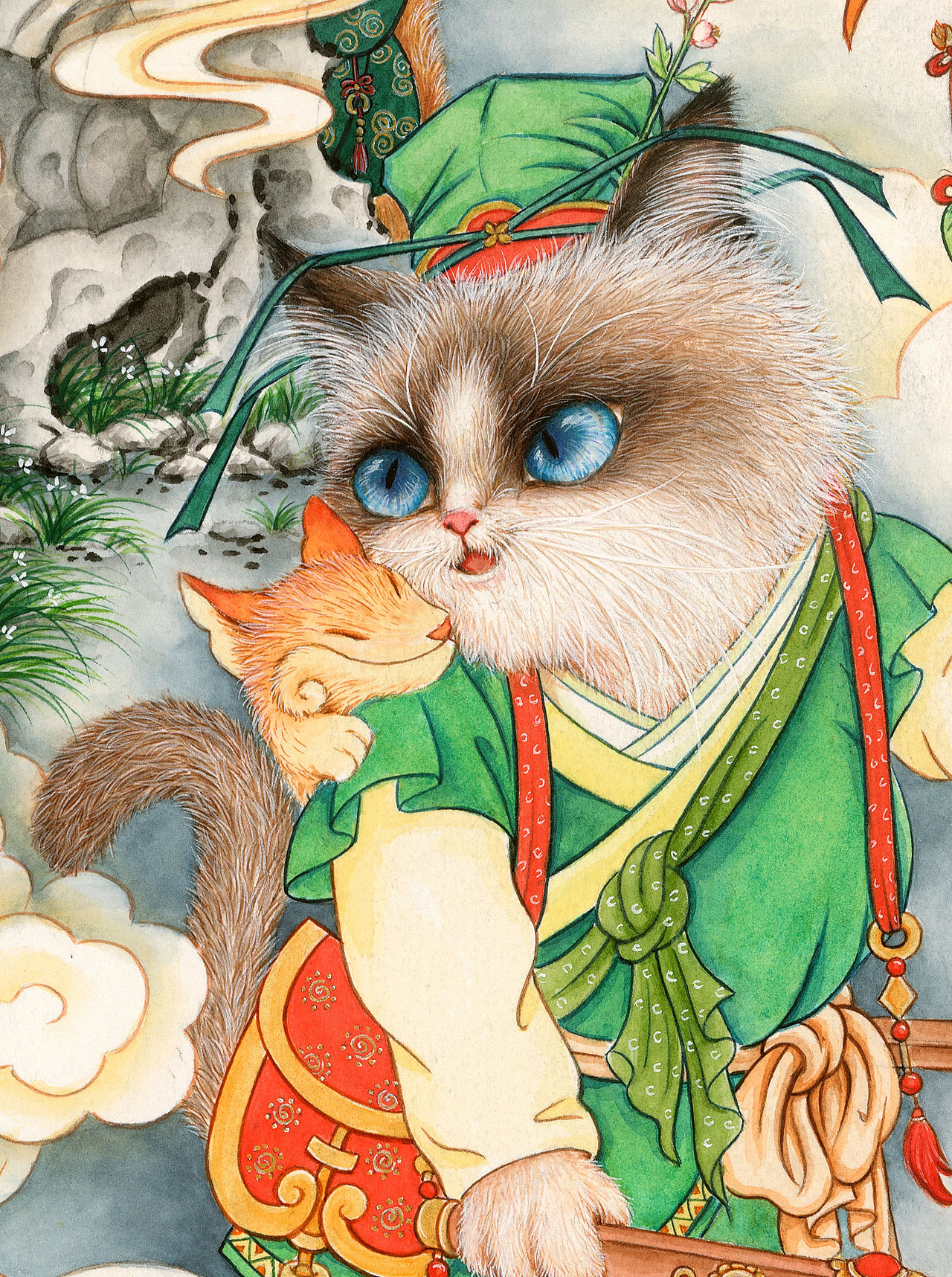 八仙九猫之货郎图