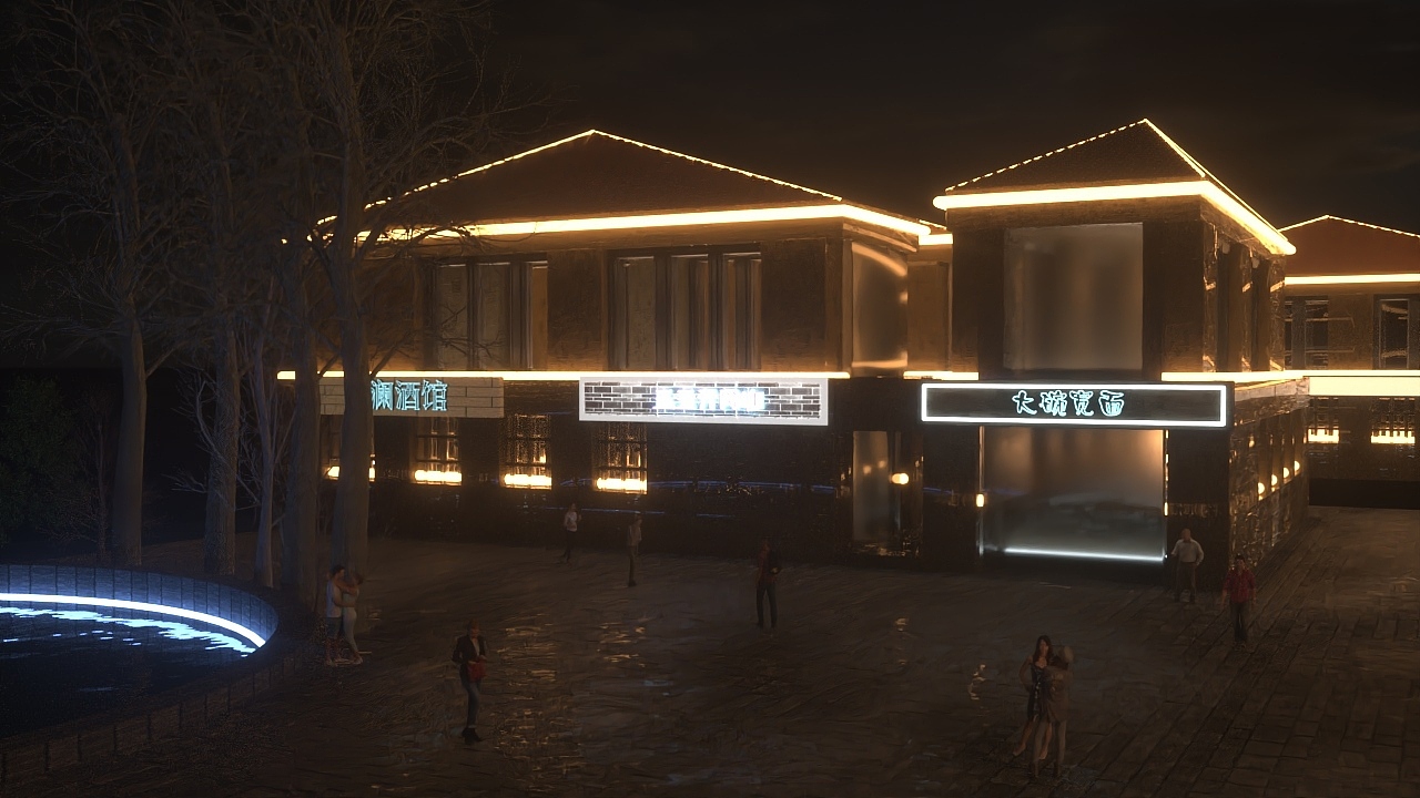 C4D练习——夜景城市（图ZMTY2OTk1Nzg0） - 场景 - 站酷设计师我不是老符原创素材 - 站酷ZCOOL