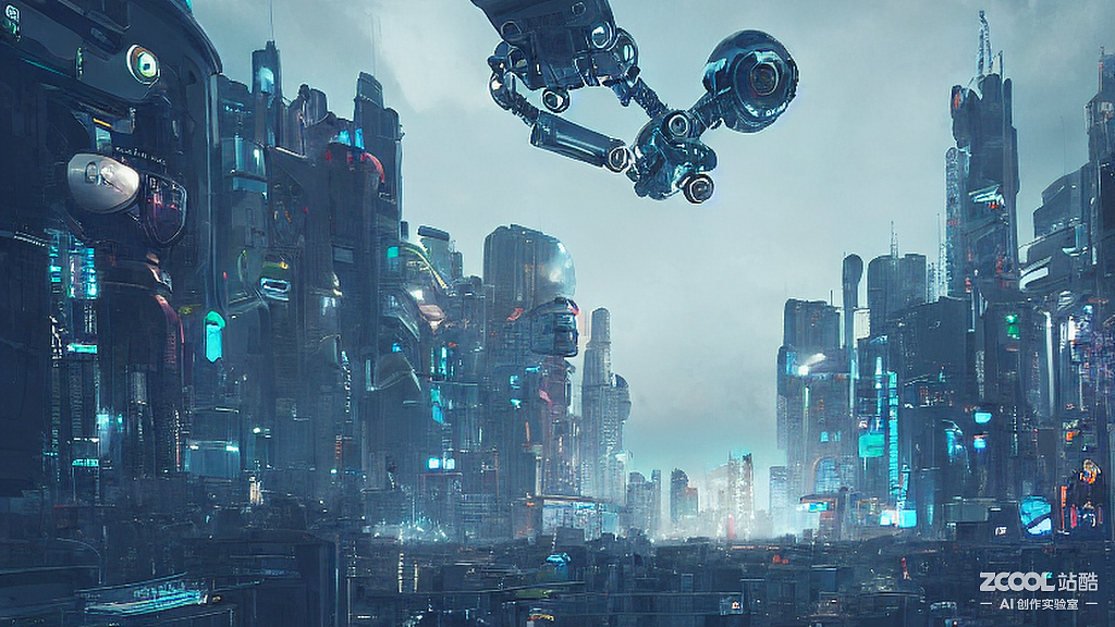 #AI创作实验室#天空中的机器人（图ZMzE4Njk2ODAw） - AI作品 - 站酷设计师stone齐原创素材 - 站酷ZCOOL