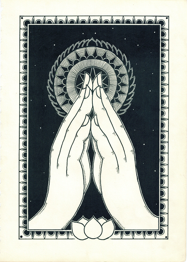 黑白手绘 《祈祷》系列