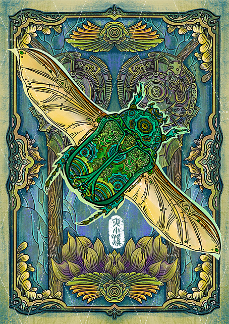机械昆虫系列-金龟子！（图ZMzEzNTU4MDUy） - 艺术插画 - 站酷设计师夜小溪原创素材 - 站酷ZCOOL