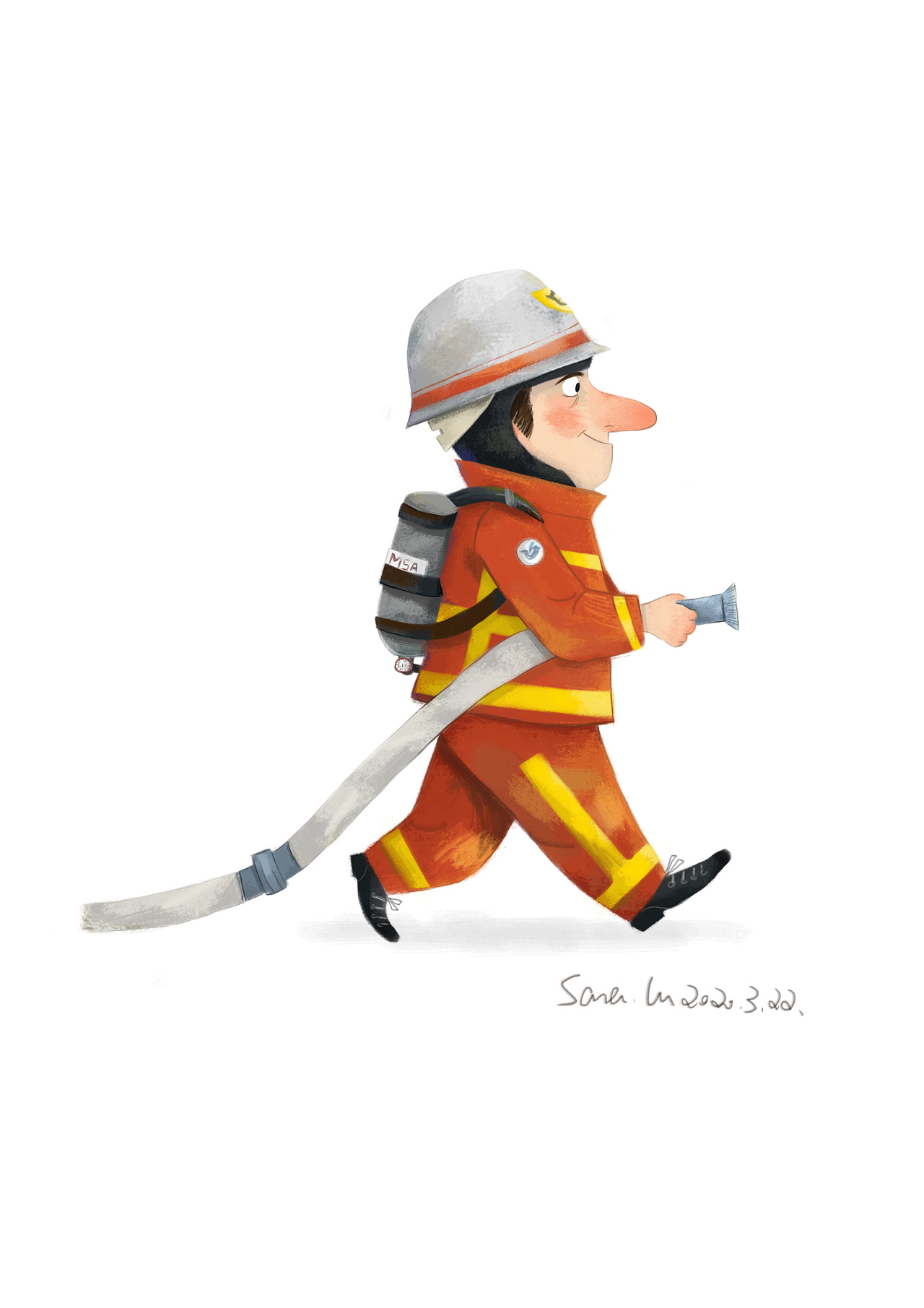 卡通消防员灭火素材免费下载 - 觅知网