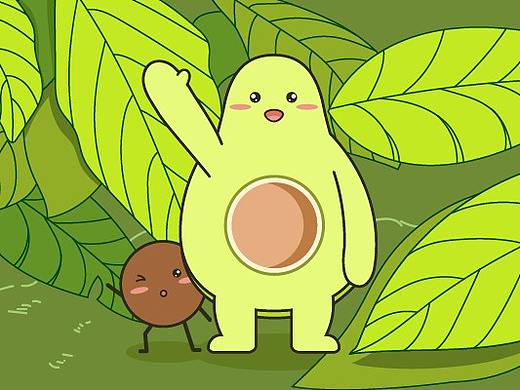 油油腻腻的牛油果表情包【10分】