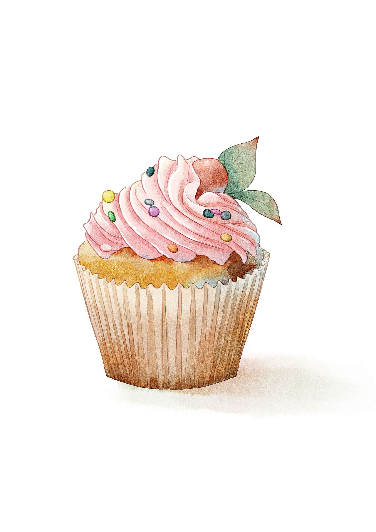 PS仿水彩 植物、花卉、蛋糕练习（图ZMjkyNjA1NjY0） - 创作习作 - 站酷设计师zj200821011118原创素材 - 站酷ZCOOL