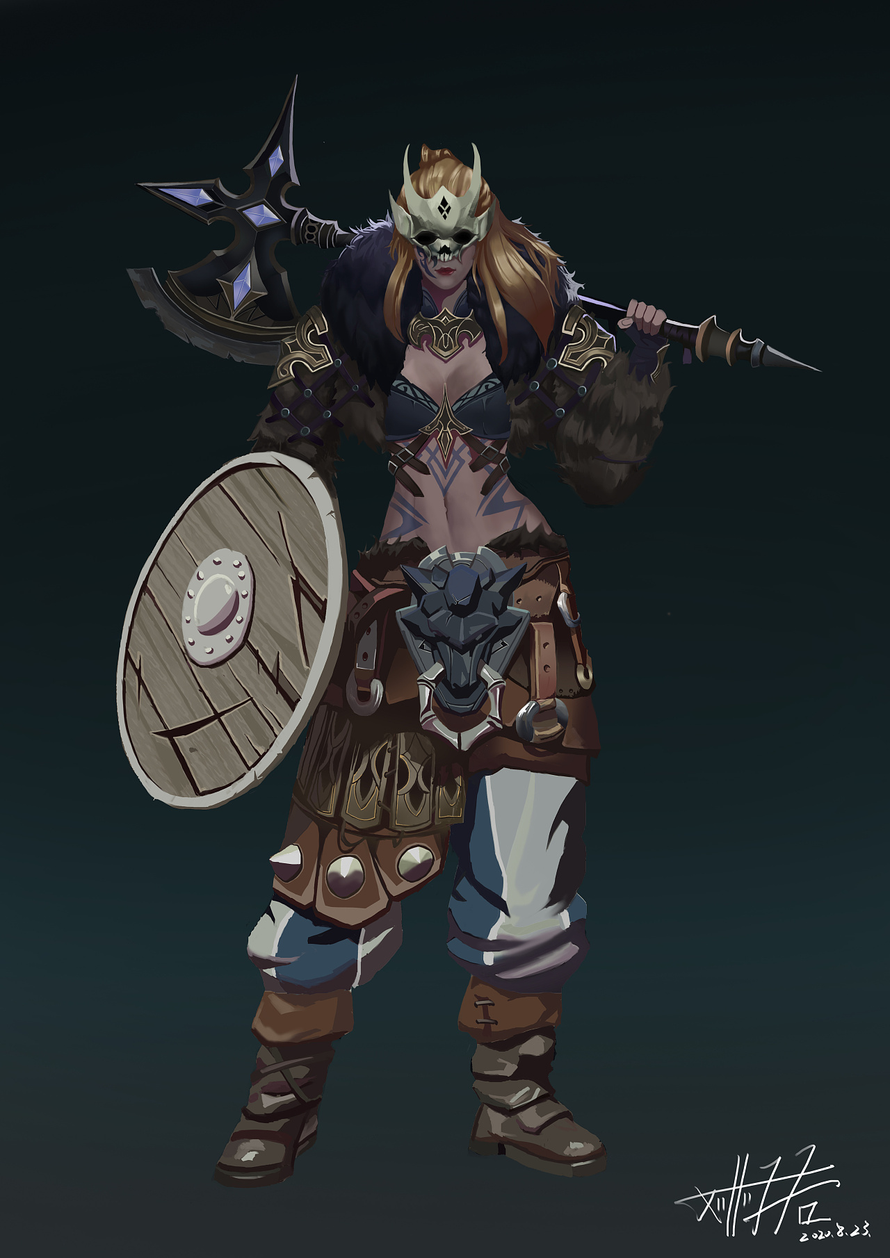 维京女战士|插画|游戏原画|gg一doctor - 原创作品 - 站酷 (zcool)