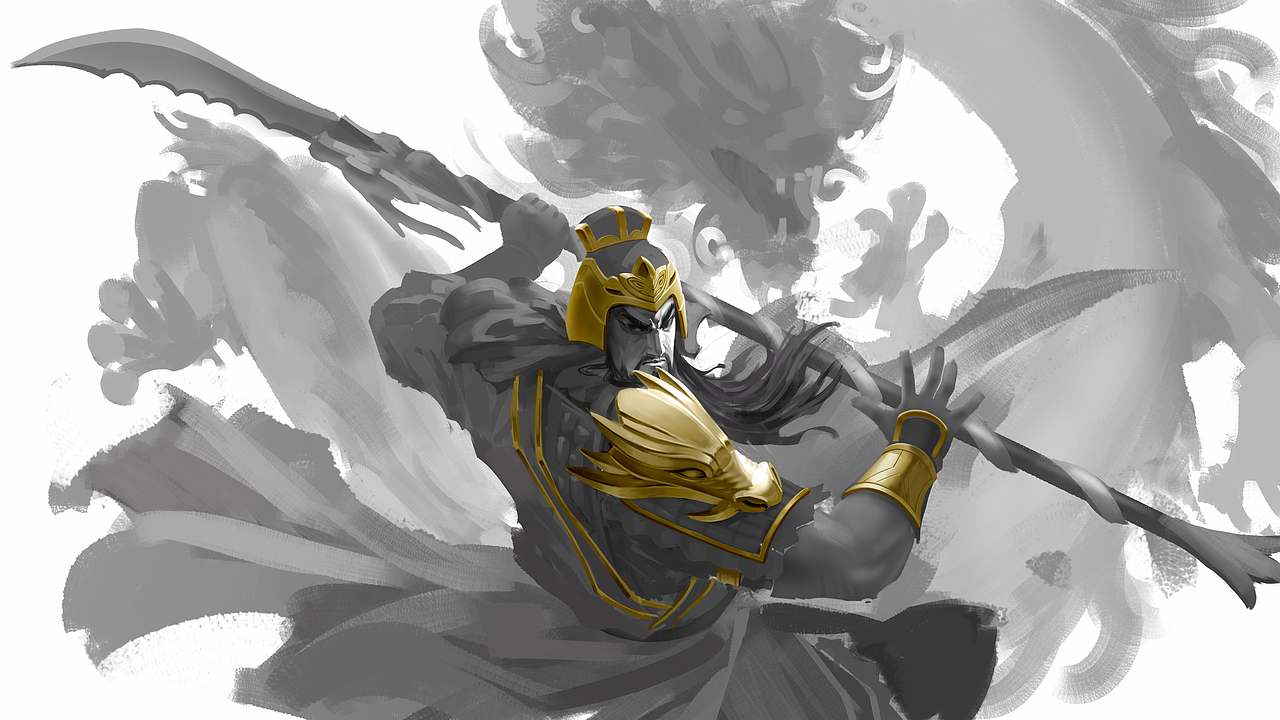 射雕群侠传与真三国无双联动KV海报《关羽》