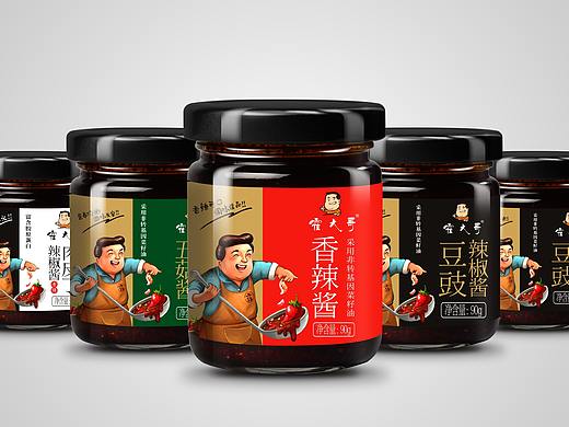 霍大哥辣椒酱  调味品包装