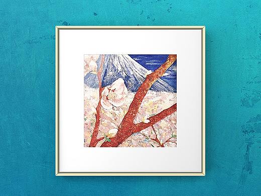 岩彩·【山下花】