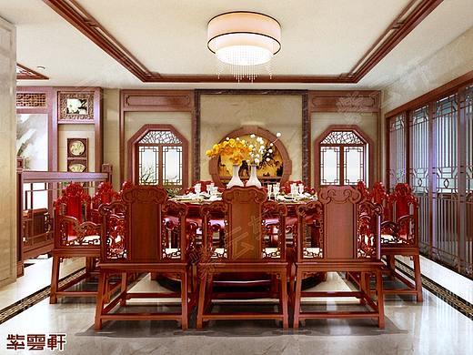 精品住宅中式风格平层设计案例效果图