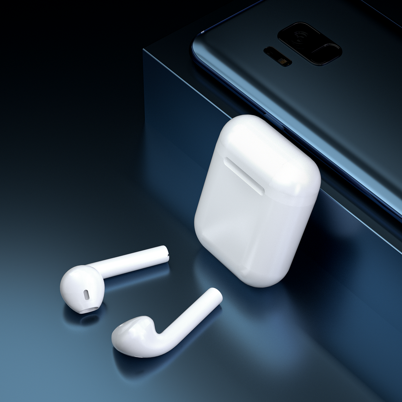 三款無限藍牙耳機場景渲染（圖ZMjQxNDU0NzA0） - 電子產(chǎn)品 - 站酷設計師zxy1340348906原創(chuàng)素材 - 站酷ZCOOL