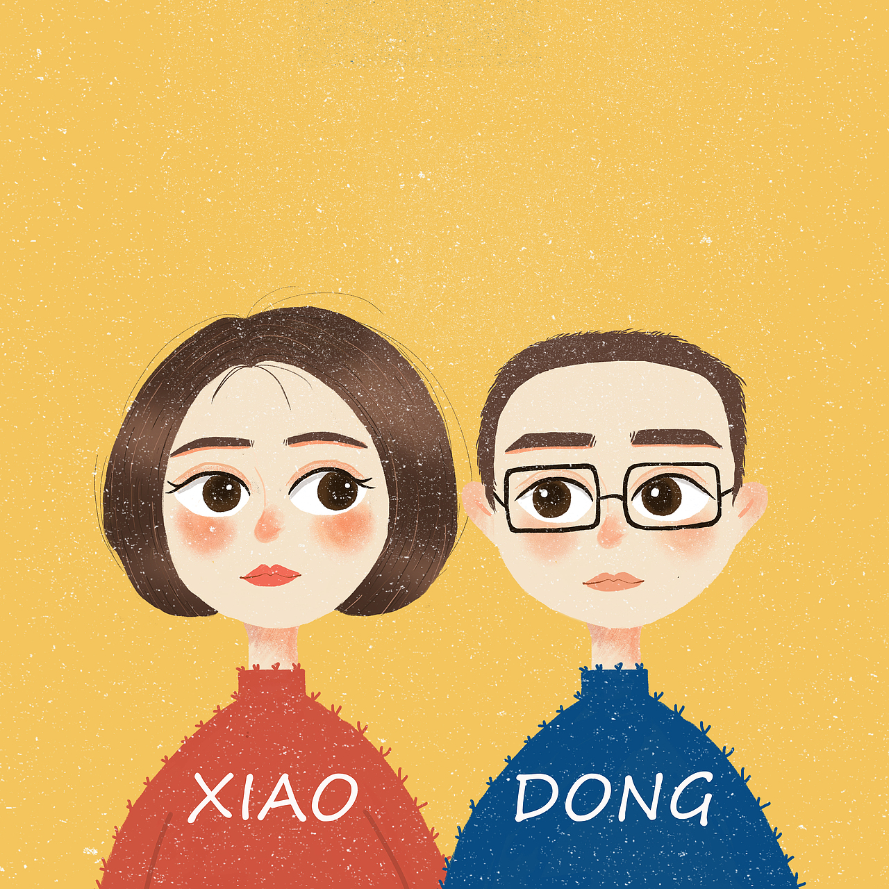 儿插可爱情侣头像（图ZMTk5MjMwNTc2） - 儿童插画 - 站酷设计师TODO土豆酱原创素材 - 站酷ZCOOL