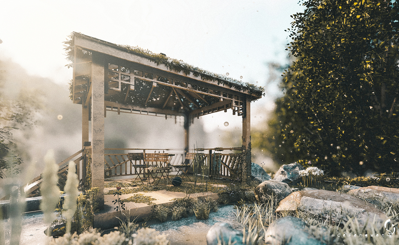 《雨林小屋》（图ZMjQxNDg0MDY4） - 场景 - 站酷设计师侧疯文原创素材 - 站酷ZCOOL
