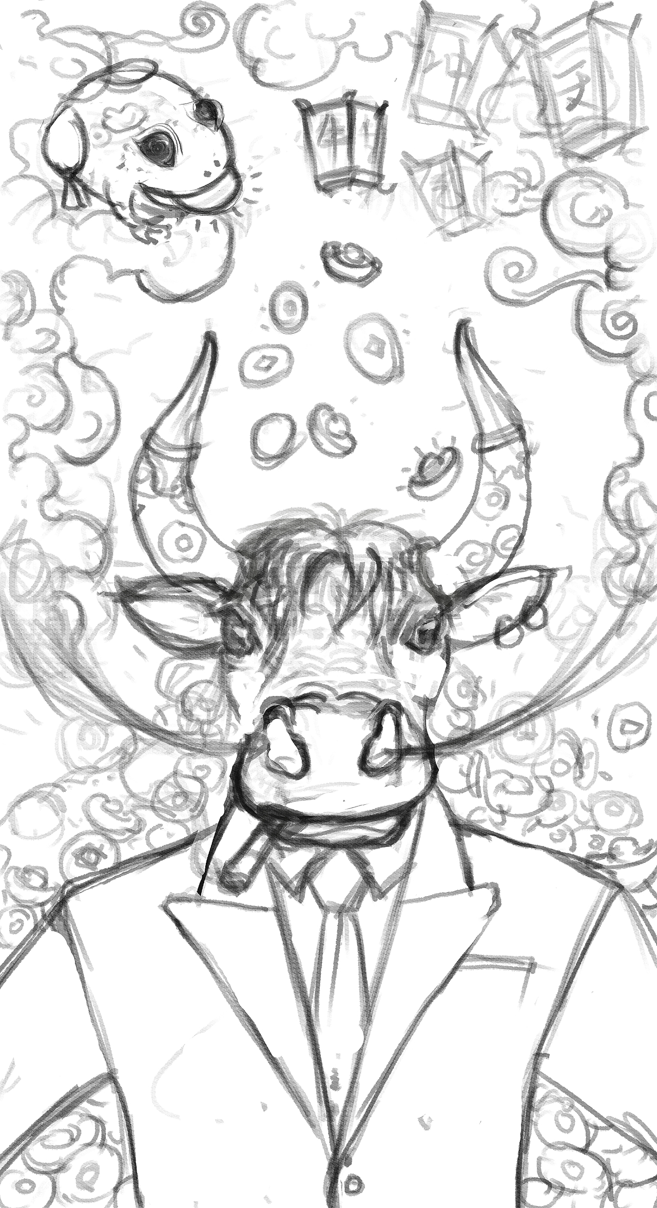 国潮牛气冲天|插画|商业插画|东鞋2020_原创作品-站酷zcool